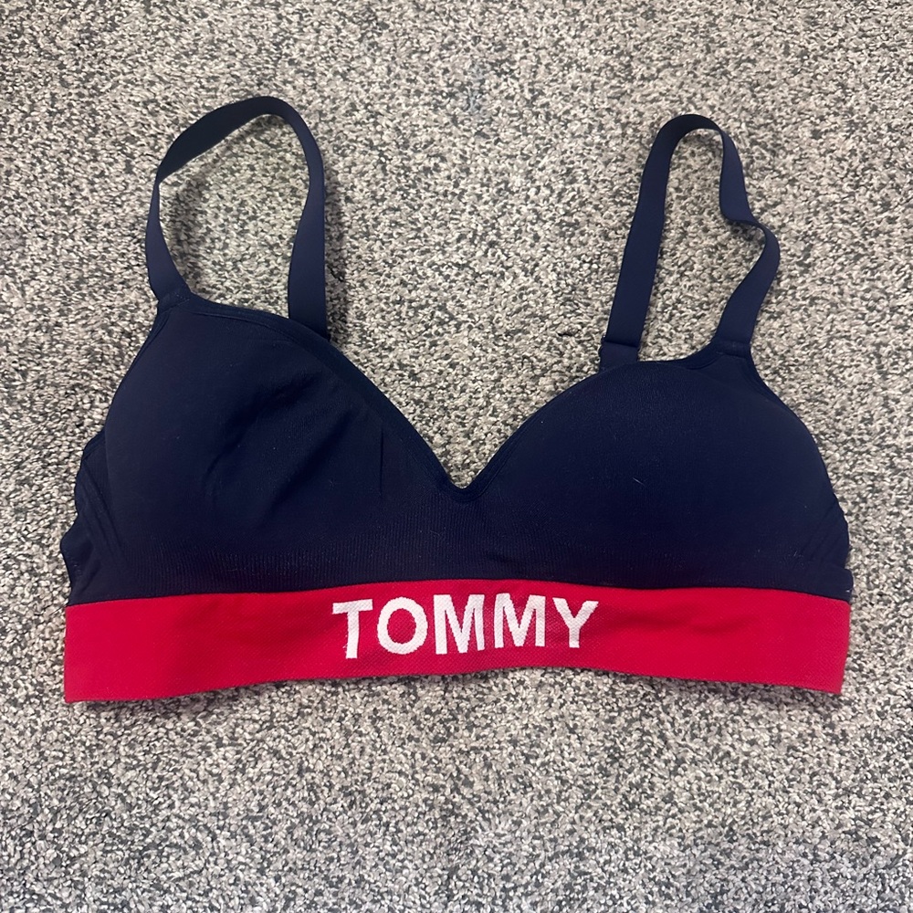 Tommy Hilfiger Women's Dark Blue and Red Bra